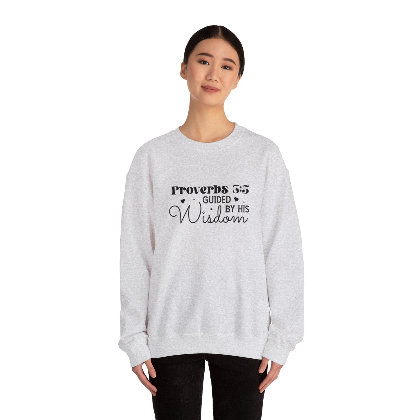 Guided by His Wisdom - Proverbs 3:5 - Crewneck Sweatshirt - Sweatshirt - Nazareth Treasures