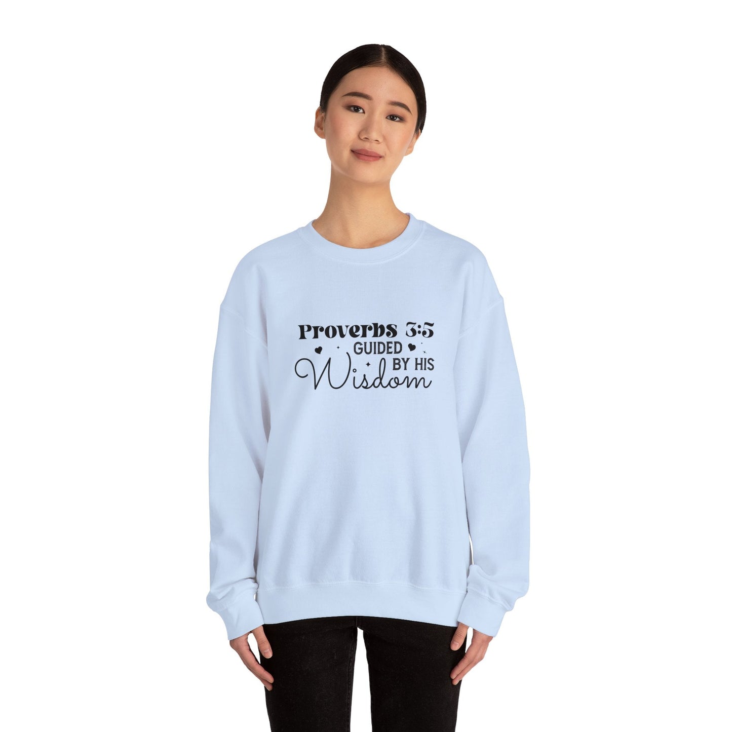 Guided by His Wisdom - Proverbs 3:5 - Crewneck Sweatshirt - Sweatshirt - Nazareth Treasures