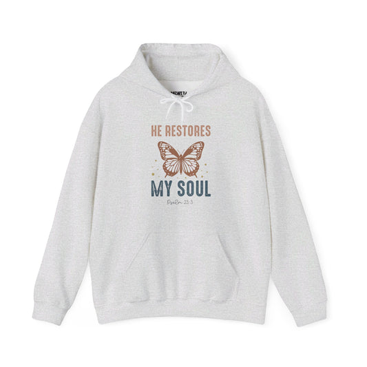 He restores my soul Hoodie - Hoodie - Nazareth Treasures