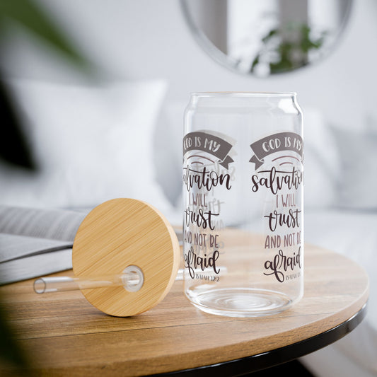Isaiah 12:2 Cup Glass, 16oz - Mug - Nazareth Treasures