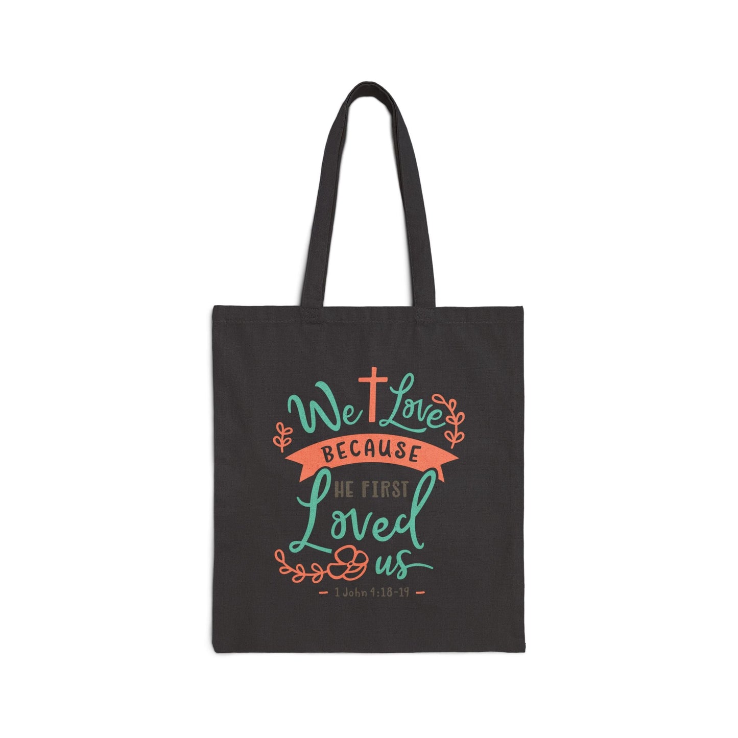 John4 : 18 - 19 - Cotton Canvas Tote Bag - Bags - Nazareth Treasures
