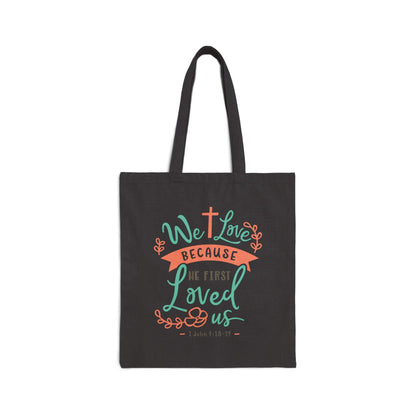John4 : 18 - 19 - Cotton Canvas Tote Bag - Bags - Nazareth Treasures