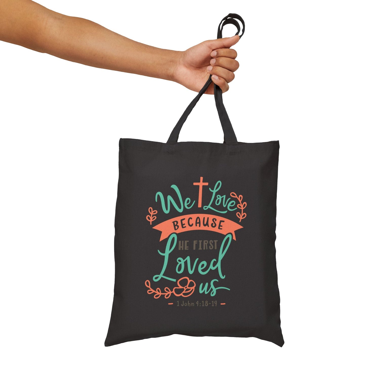 John4 : 18 - 19 - Cotton Canvas Tote Bag - Bags - Nazareth Treasures