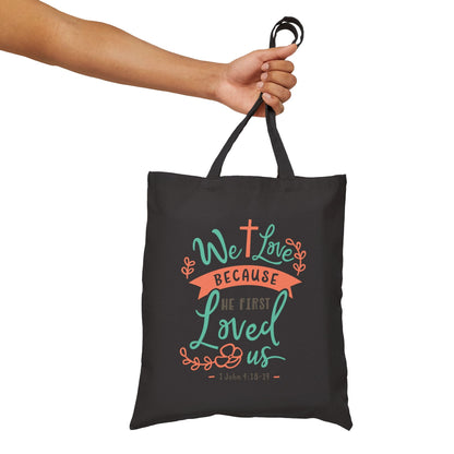 John4 : 18 - 19 - Cotton Canvas Tote Bag - Bags - Nazareth Treasures