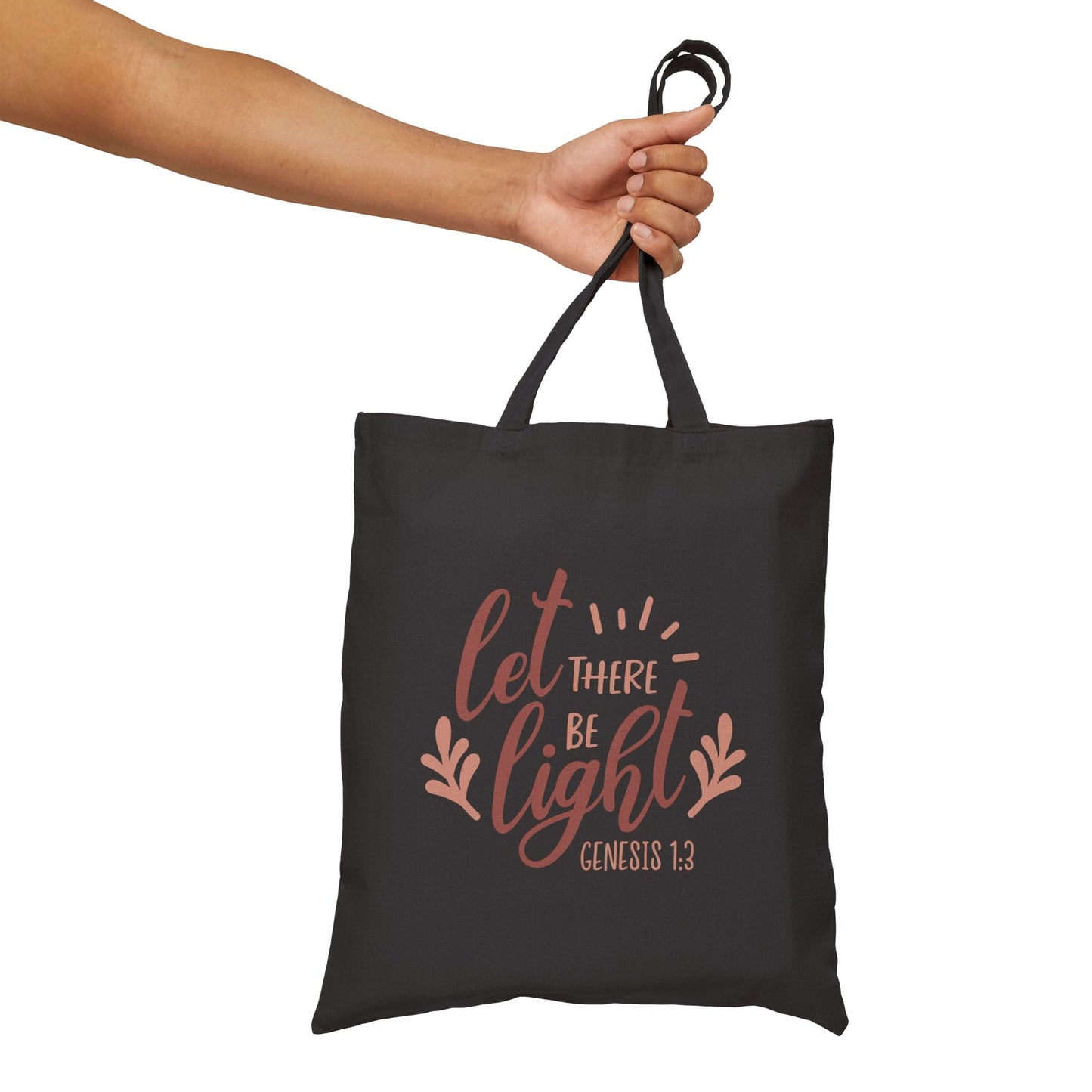 Let there be light - Genesis 1:3 - Cotton Tote Bag - Bags - Nazareth Treasures
