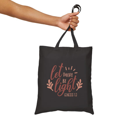 Let there be light - Genesis 1:3 - Cotton Tote Bag - Bags - Nazareth Treasures