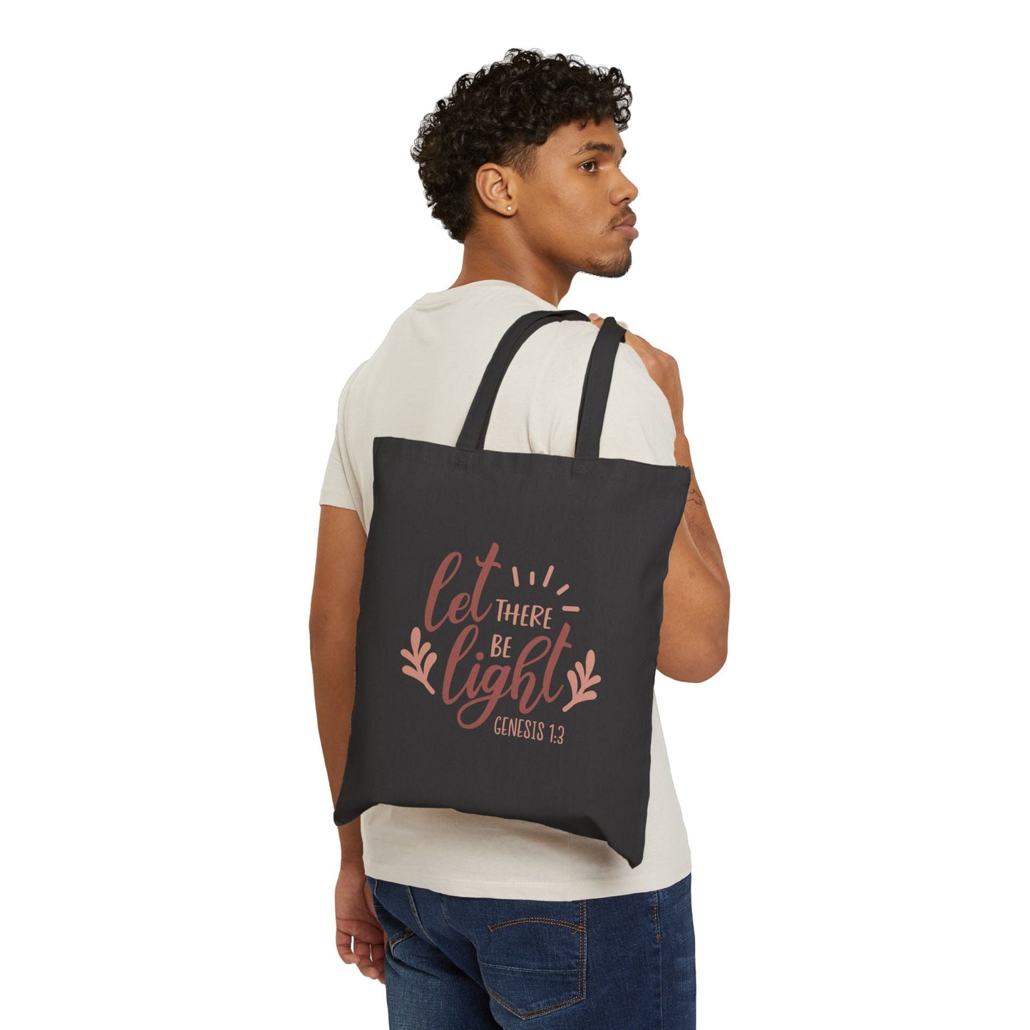 Let there be light - Genesis 1:3 - Cotton Tote Bag - Bags - Nazareth Treasures