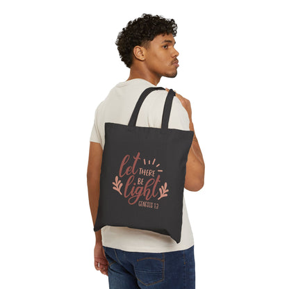 Let there be light - Genesis 1:3 - Cotton Tote Bag - Bags - Nazareth Treasures
