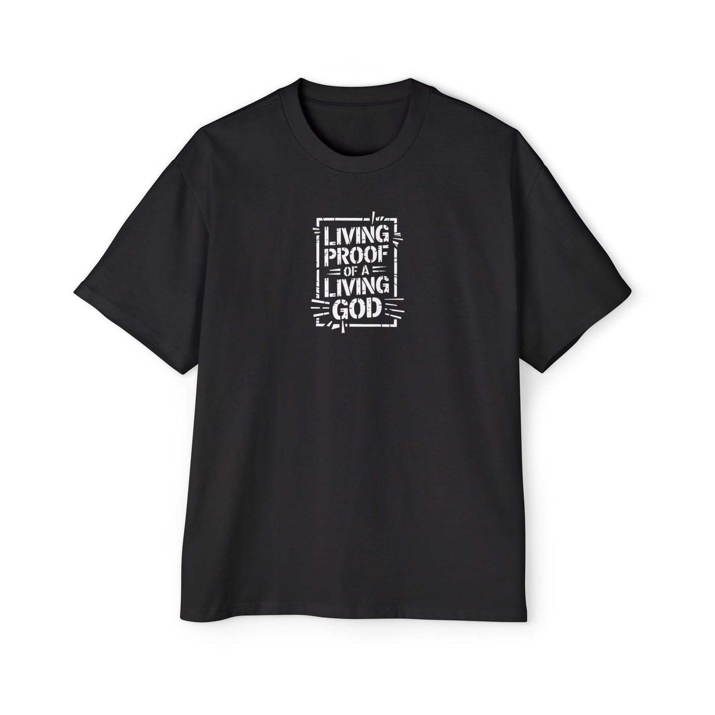 Living Proof of a Living God - Faith - Inspired Black T-Shirt - T-Shirt - Nazareth Treasures
