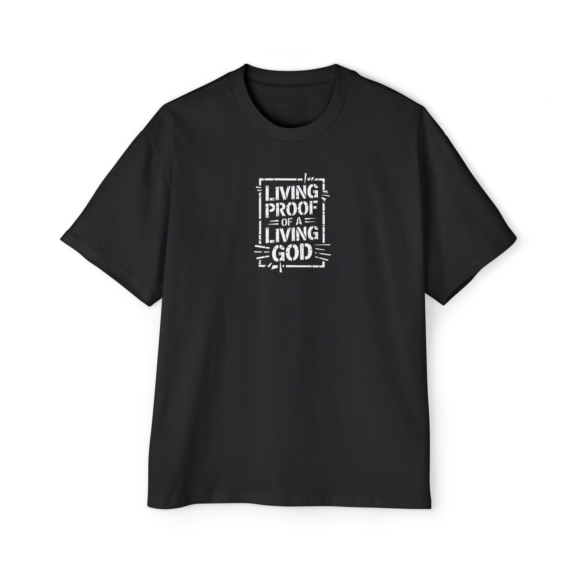 Living Proof of a Living God - Faith - Inspired Black T-Shirt - T-Shirt - Nazareth Treasures