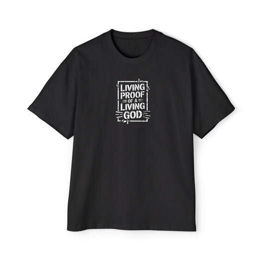Living Proof of a Living God - Faith - Inspired Black T-Shirt - T-Shirt - Nazareth Treasures