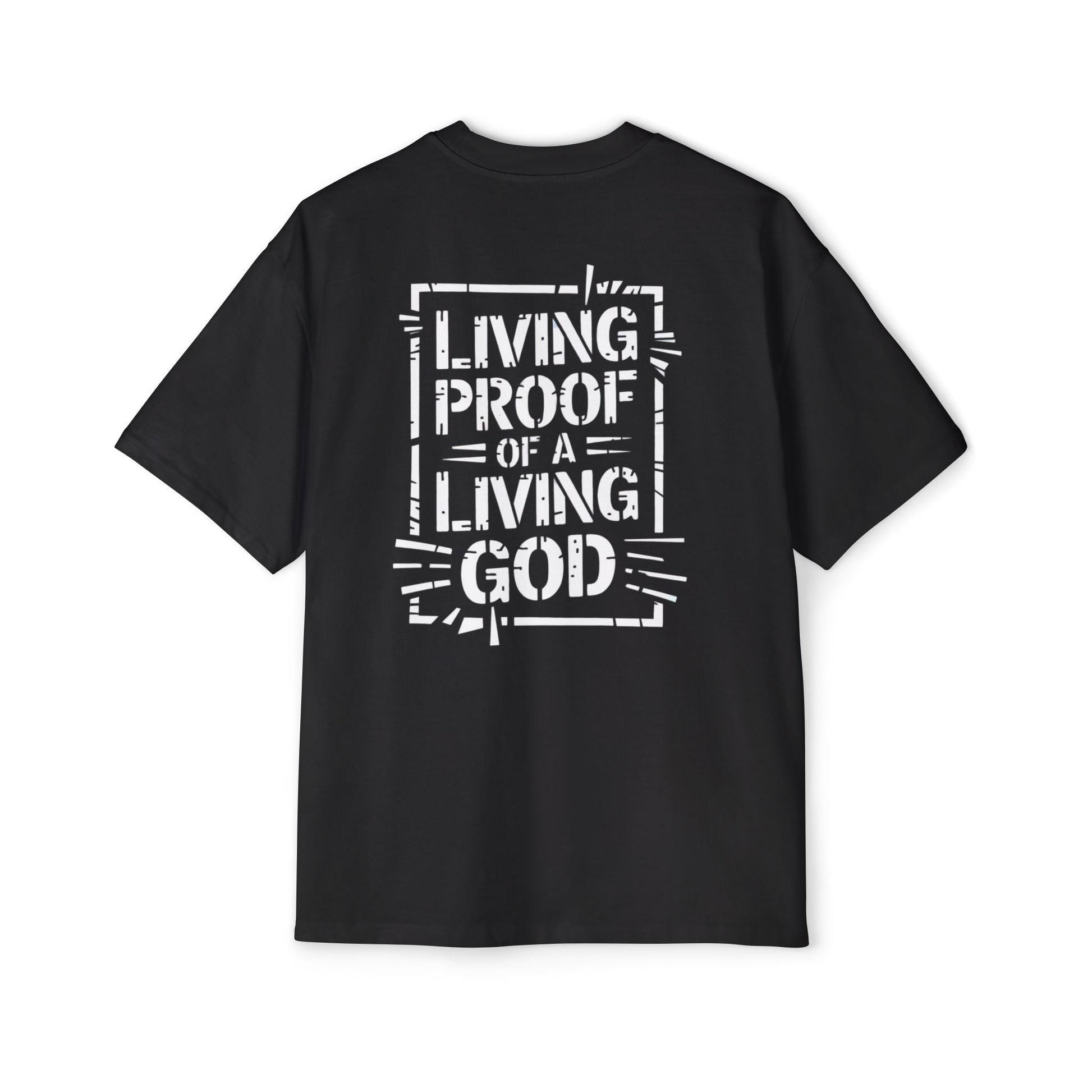 Living Proof of a Living God - Faith - Inspired Black T-Shirt - T-Shirt - Nazareth Treasures