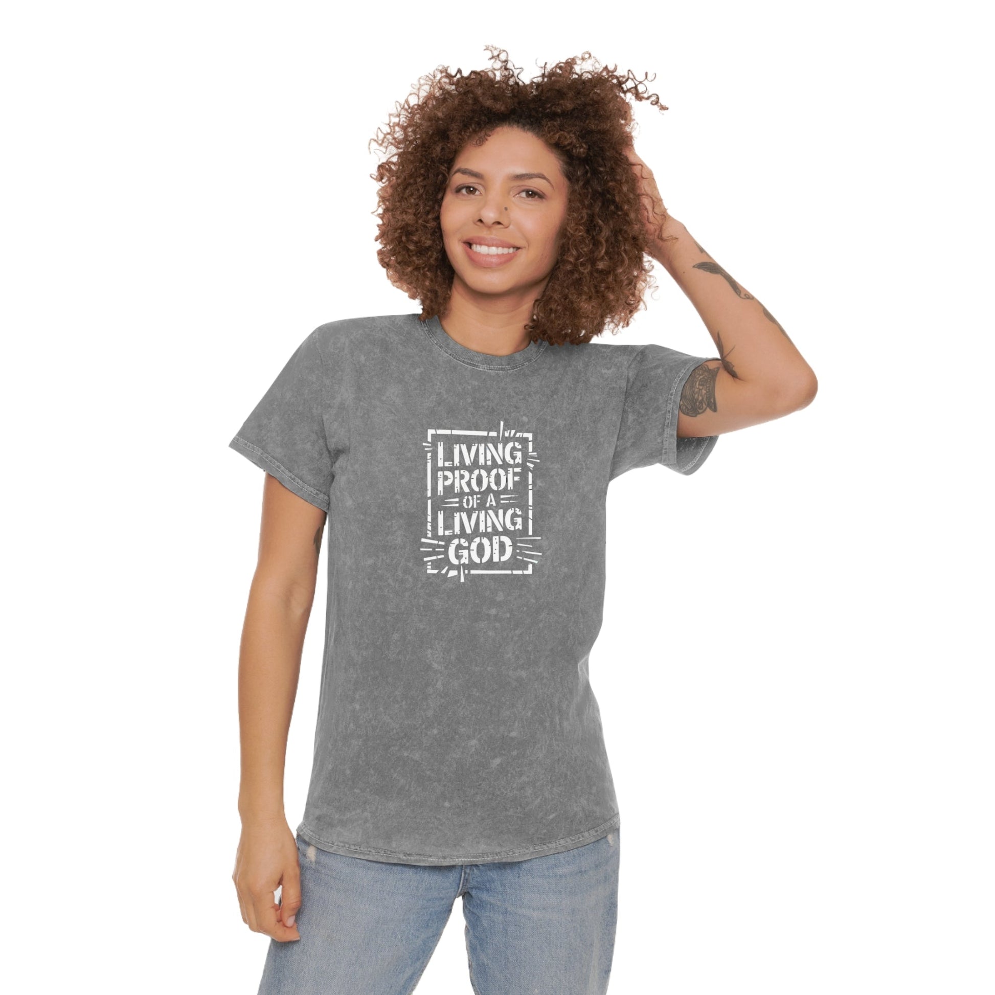 Living proof of a loving God - Mineral T-Shirt - T-Shirt - Nazareth Treasures