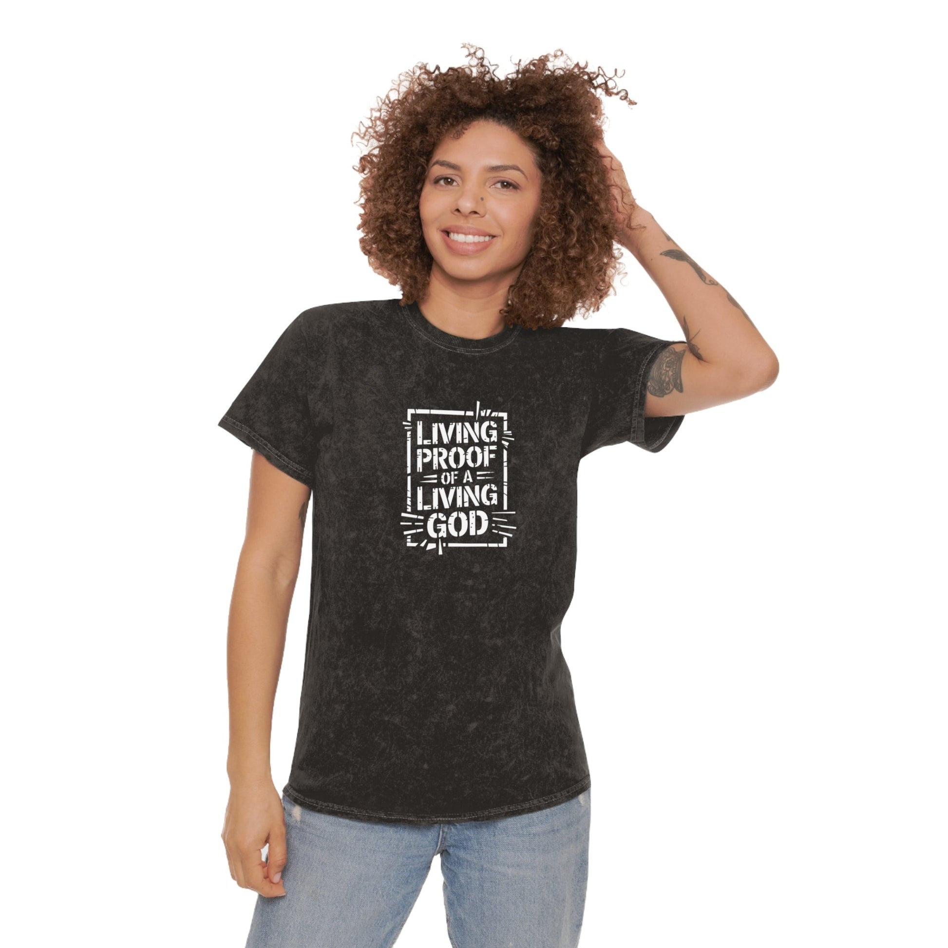 Living proof of a loving God - Mineral T-Shirt - T-Shirt - Nazareth Treasures