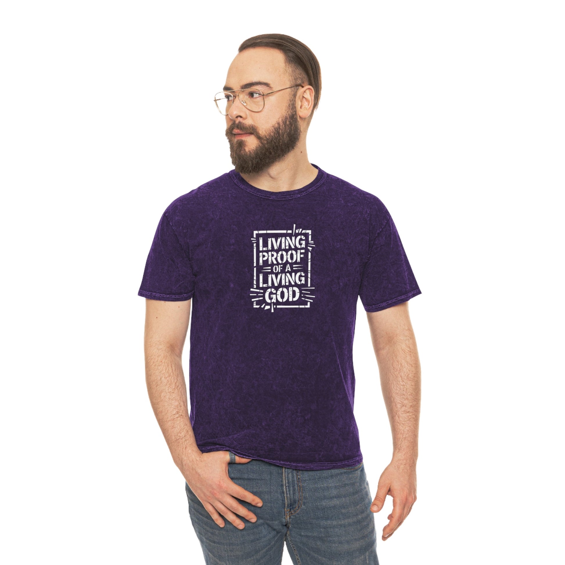 Living proof of a loving God - Mineral T-Shirt - T-Shirt - Nazareth Treasures