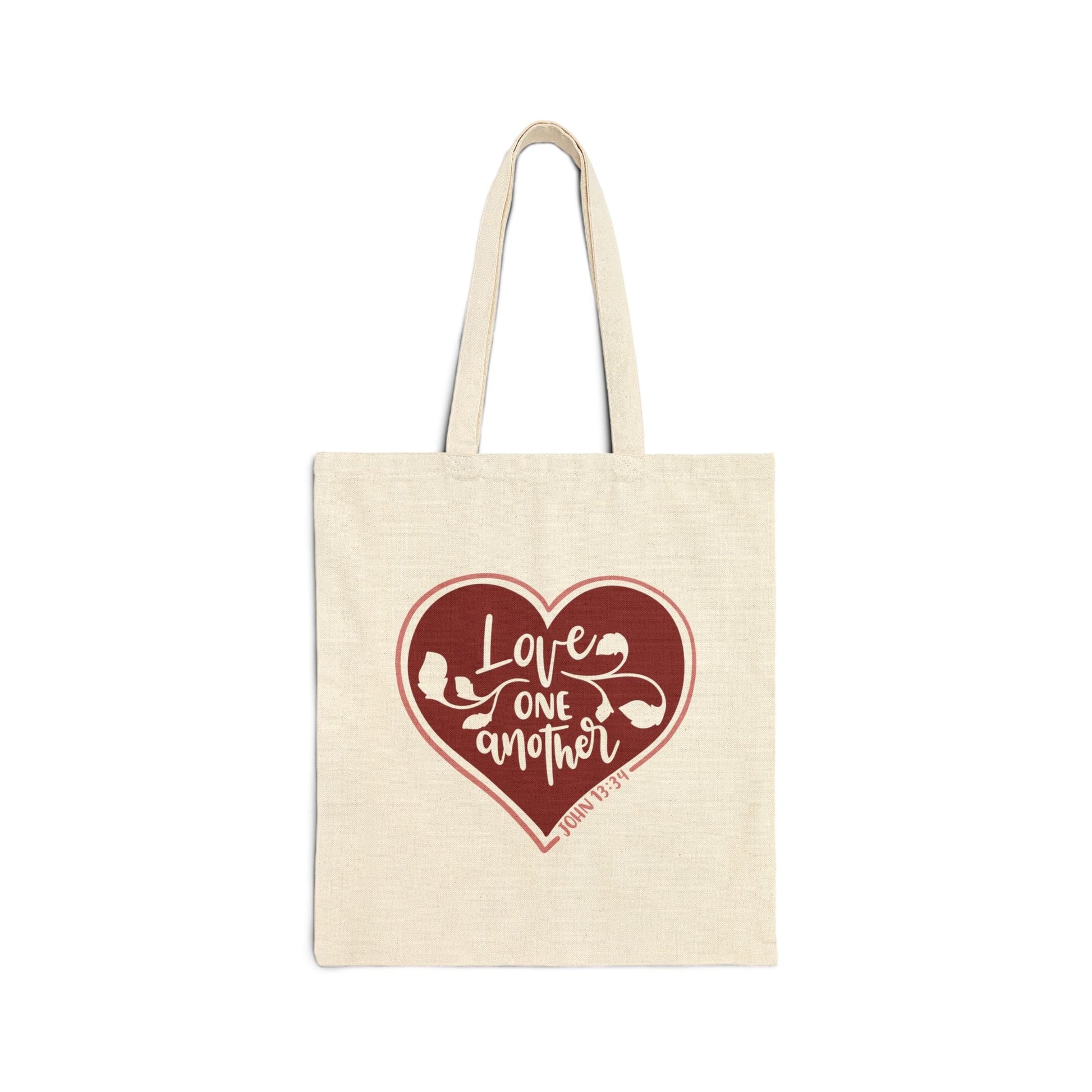 Love One Another - John 13:34 - Cotton Tote Bag - Bags - Nazareth Treasures
