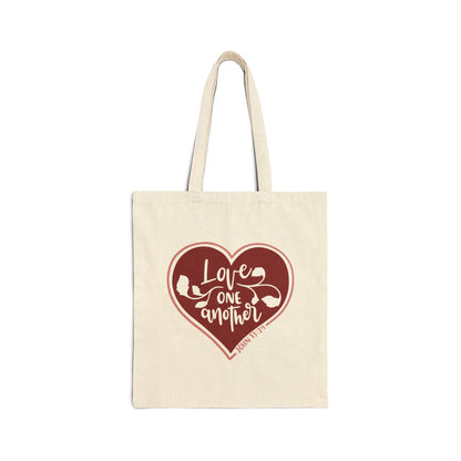 Love One Another - John 13:34 - Cotton Tote Bag - Bags - Nazareth Treasures