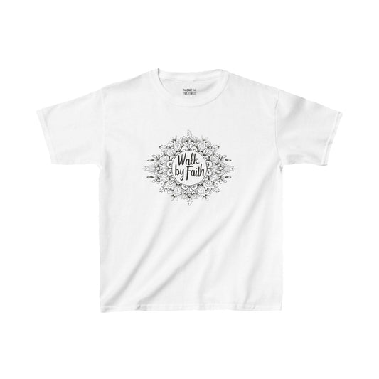 Mandala Leaves - Walk By Faith Kids T-Shirt - Kids clothes - Nazareth Treasures
