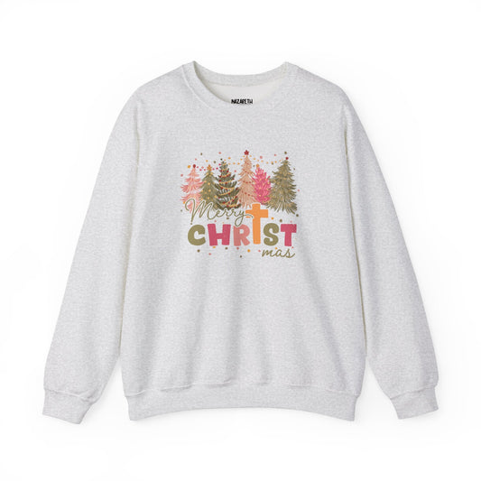 Merry Christ - mas Christmas Sweatshirt - Sweatshirt - Nazareth Treasures
