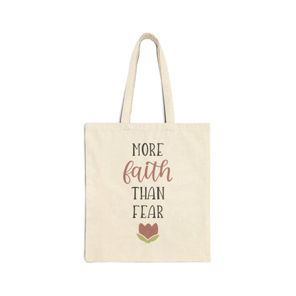 More Faith Than Fear - Cotton Tote Bag - Bags - Nazareth Treasures