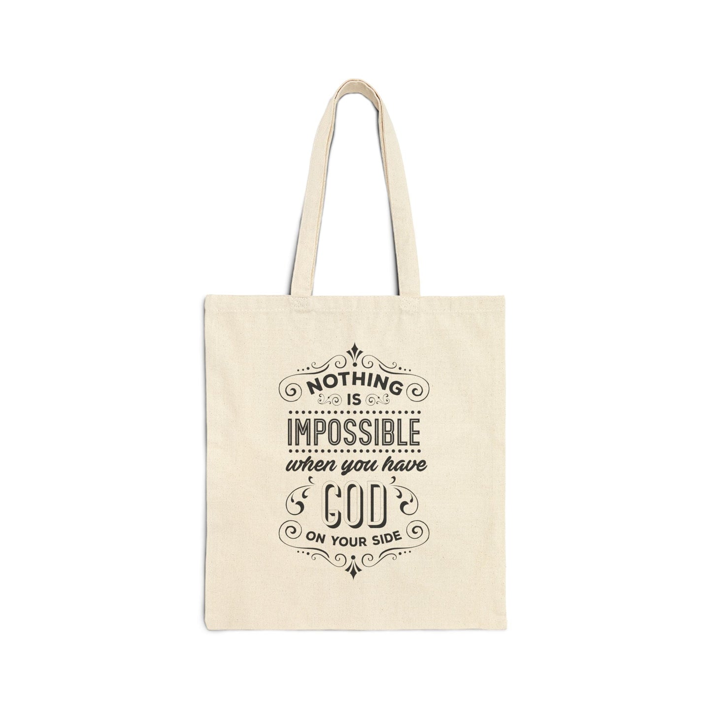 Nothing is impossible - Cotton Tote Bag - Bags - Nazareth Treasures