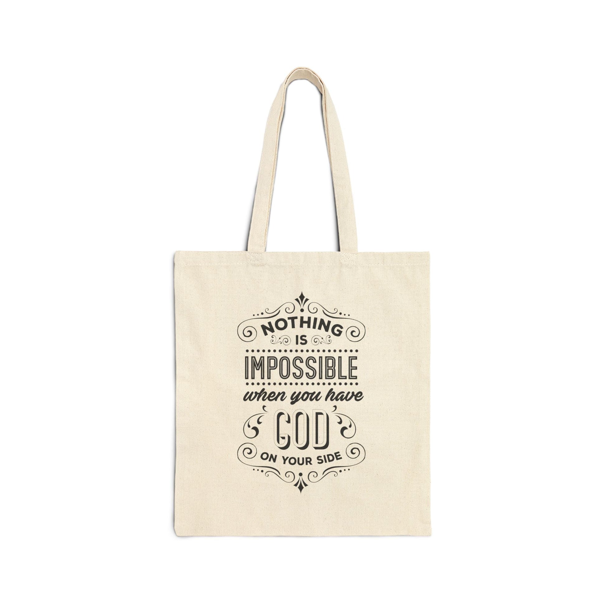 Nothing is impossible - Cotton Tote Bag - Bags - Nazareth Treasures