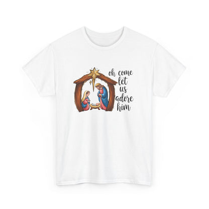 Oh Come Let Us Adore Him T-shirt - T-Shirt - Nazareth Treasures