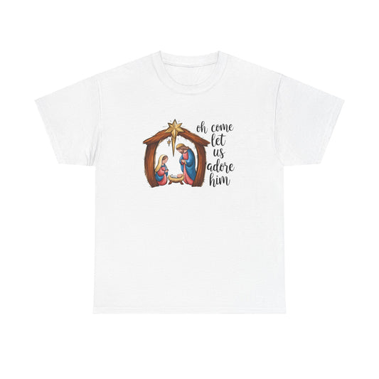 Oh Come Let Us Adore Him T-shirt - T-Shirt - Nazareth Treasures