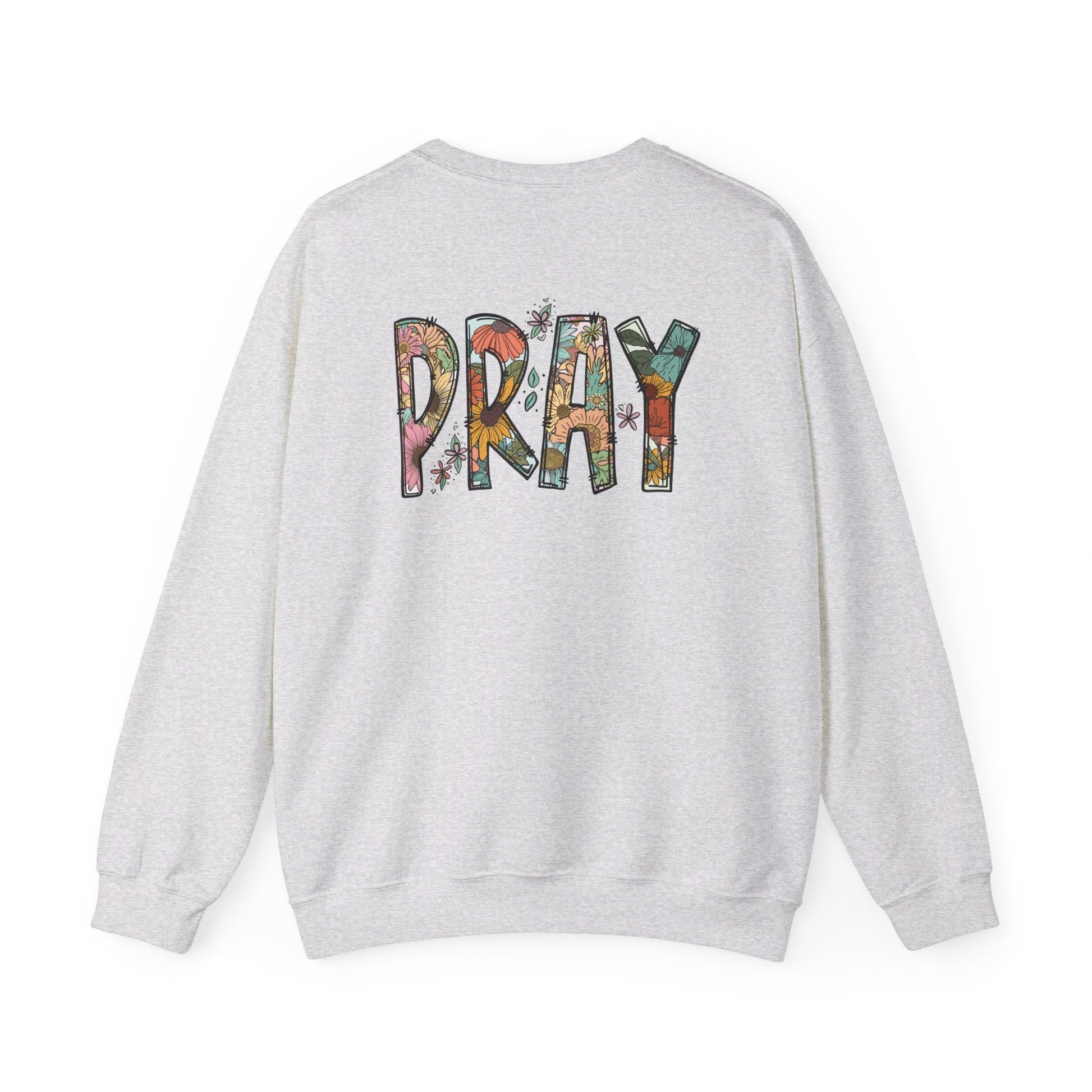 Pray Flowers Boho Sweatshirt - Sweatshirt - Nazareth Treasures
