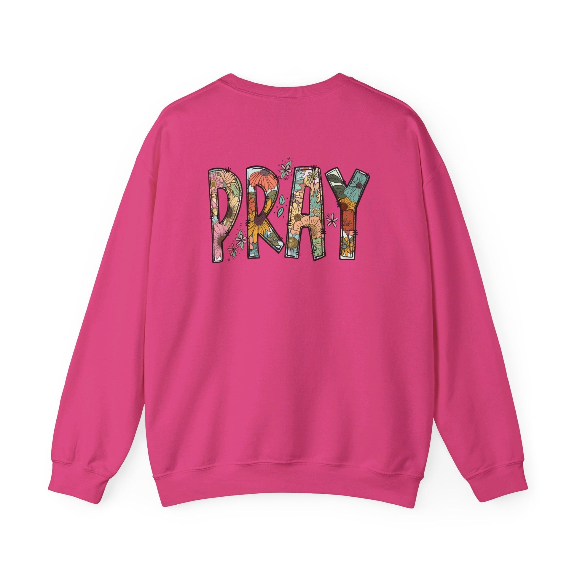 Pray Flowers Boho Sweatshirt - Sweatshirt - Nazareth Treasures