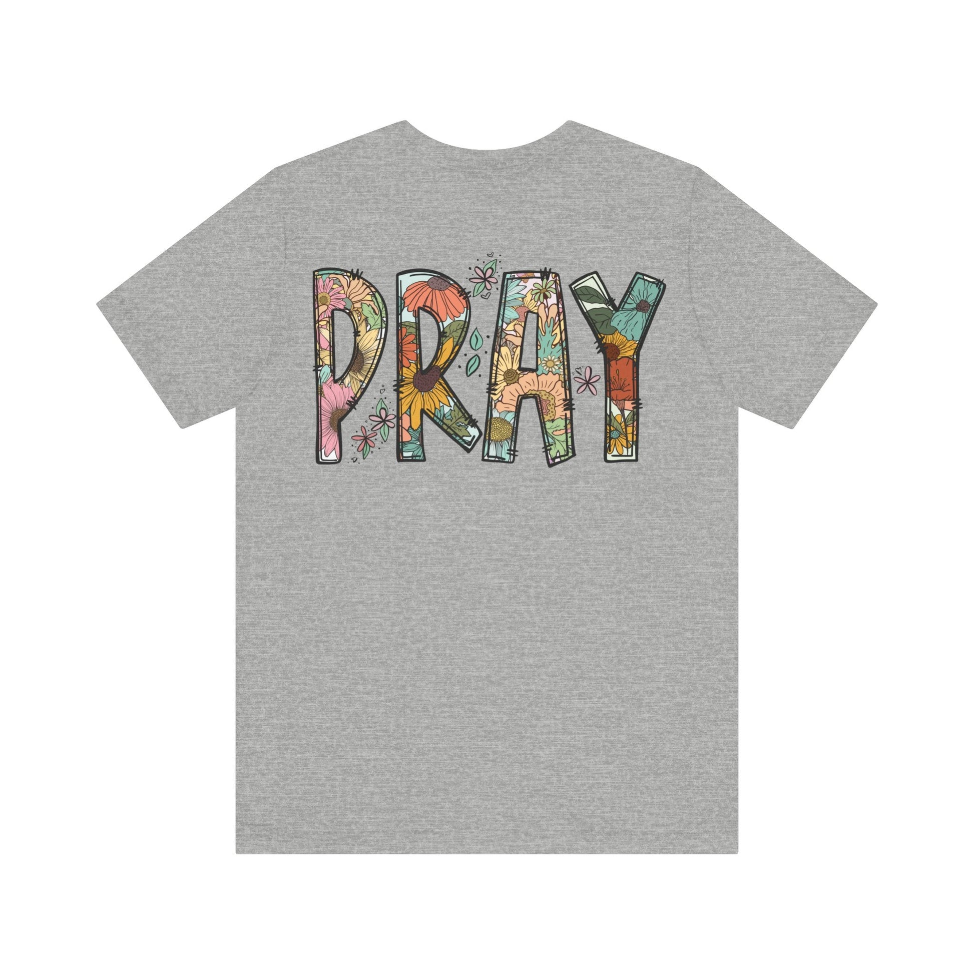 Pray Flowers Boho T-Shirt - T-Shirt - Nazareth Treasures