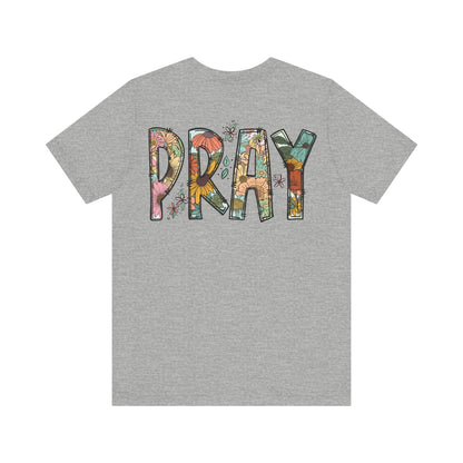 Pray Flowers Boho T-Shirt - T-Shirt - Nazareth Treasures