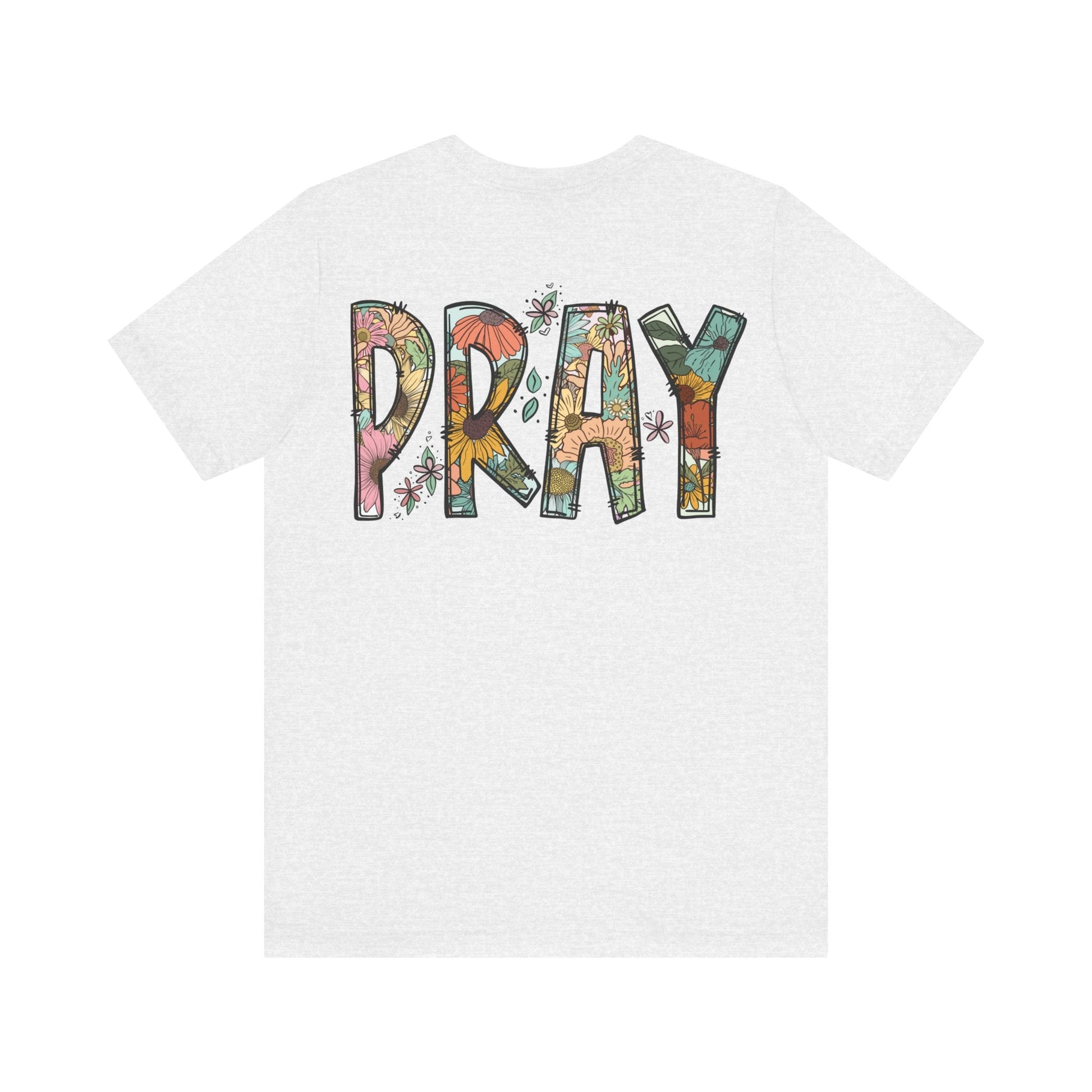 Pray Flowers Boho T-Shirt - T-Shirt - Nazareth Treasures