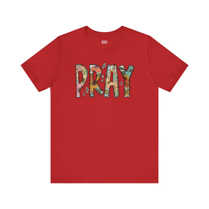 Pray Flowers Boho T-Shirt - T-Shirt - Nazareth Treasures