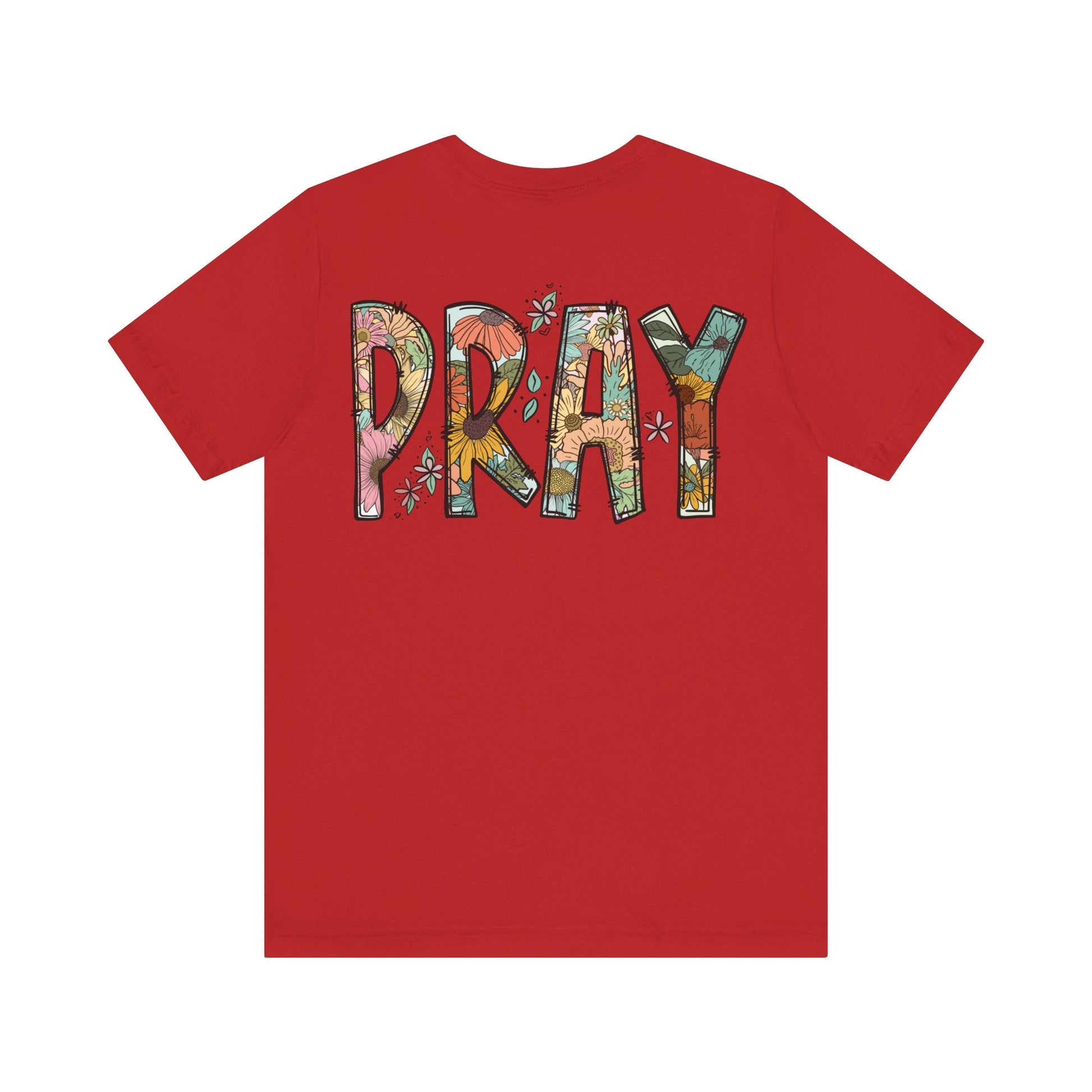 Pray Flowers Boho T-Shirt - T-Shirt - Nazareth Treasures