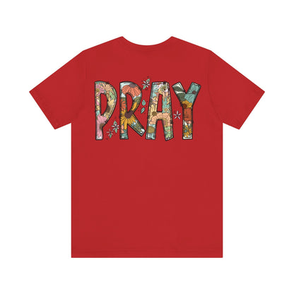 Pray Flowers Boho T-Shirt - T-Shirt - Nazareth Treasures