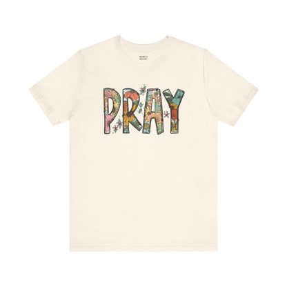 Pray Flowers Boho T-Shirt - T-Shirt - Nazareth Treasures
