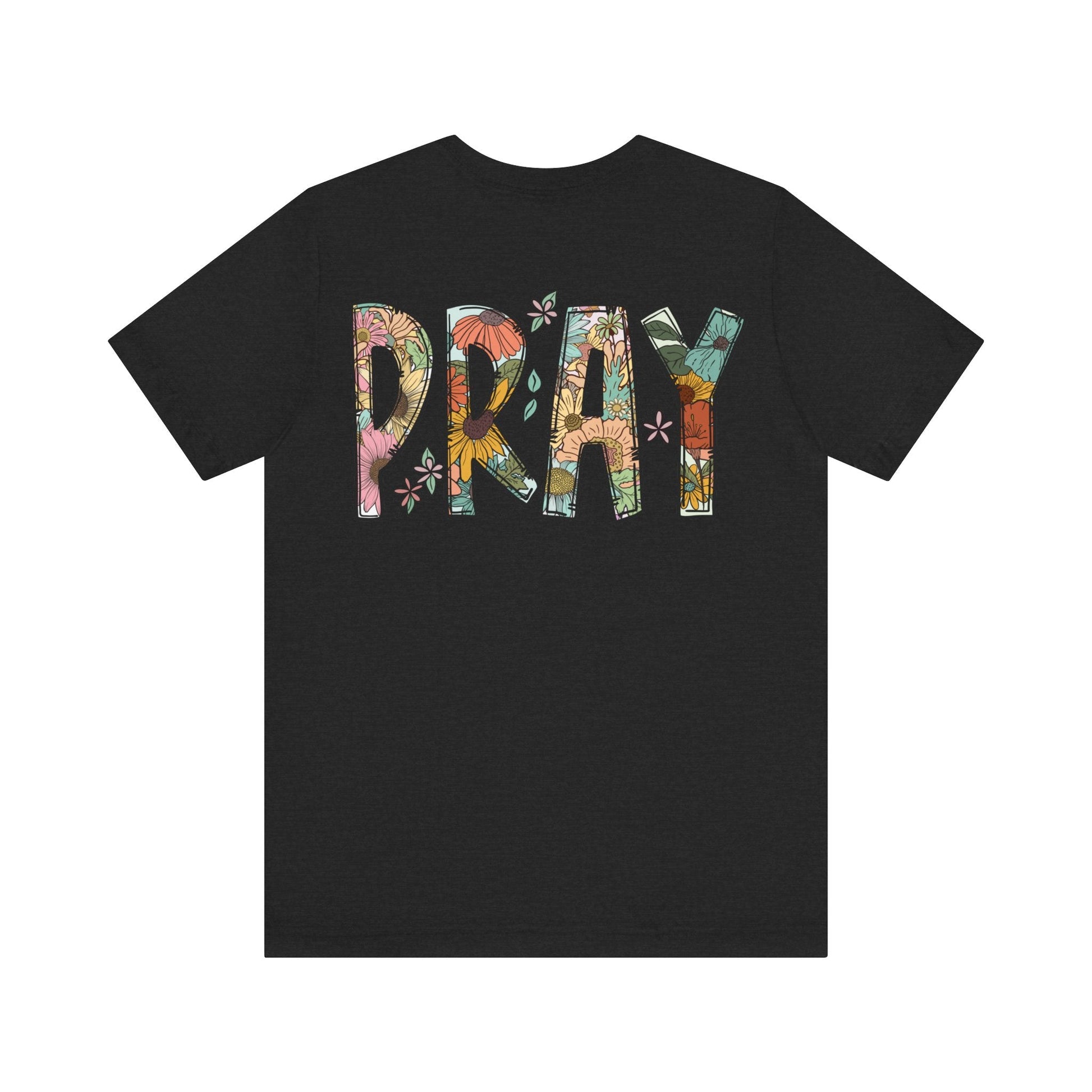 Pray Flowers Boho T-Shirt - T-Shirt - Nazareth Treasures