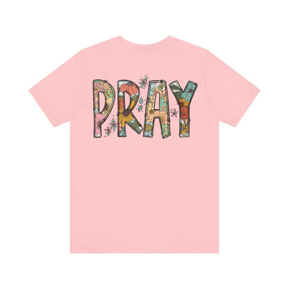 Pray Flowers Boho T-Shirt - T-Shirt - Nazareth Treasures