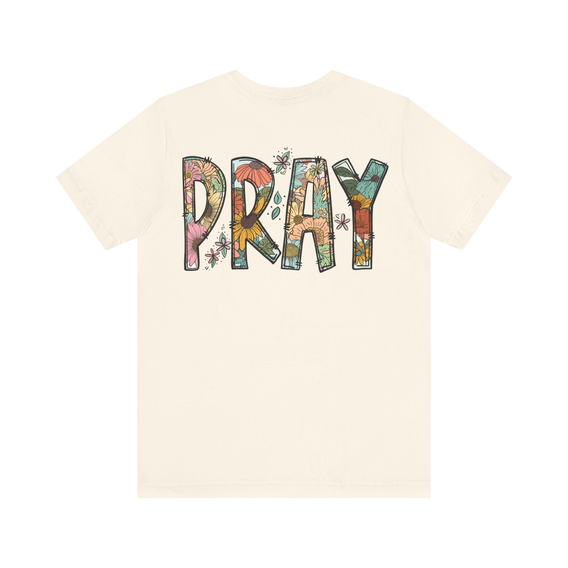 Pray Flowers Boho T-Shirt - T-Shirt - Nazareth Treasures