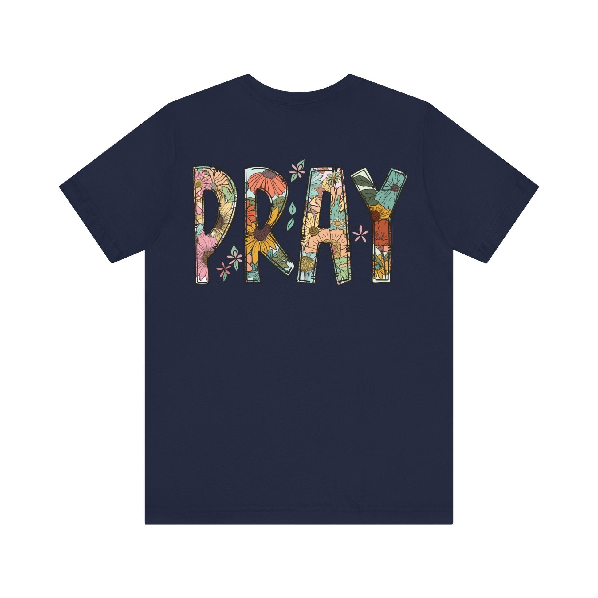 Pray Flowers Boho T-Shirt - T-Shirt - Nazareth Treasures