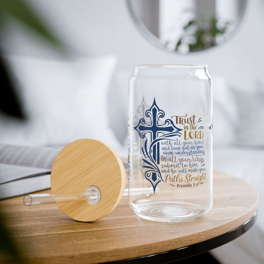 Proverbes 3 - 6 Cup Glass, 16oz - Mug - Nazareth Treasures