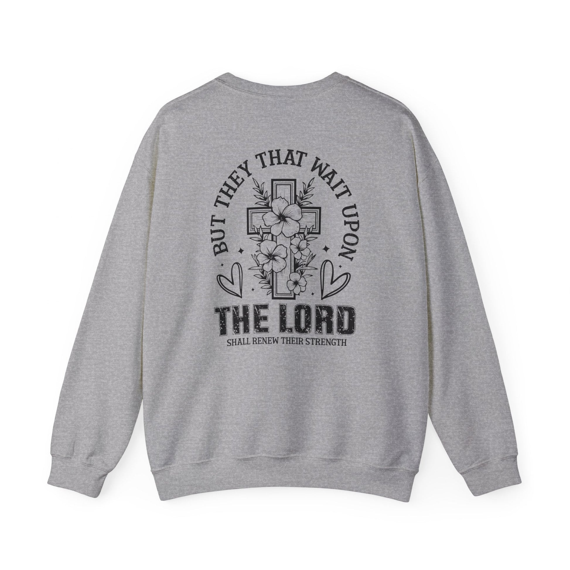 Soaring on Wings Like Eagles Crewneck Sweatshirt - Sweatshirt - Ash - Nazareth Treasures