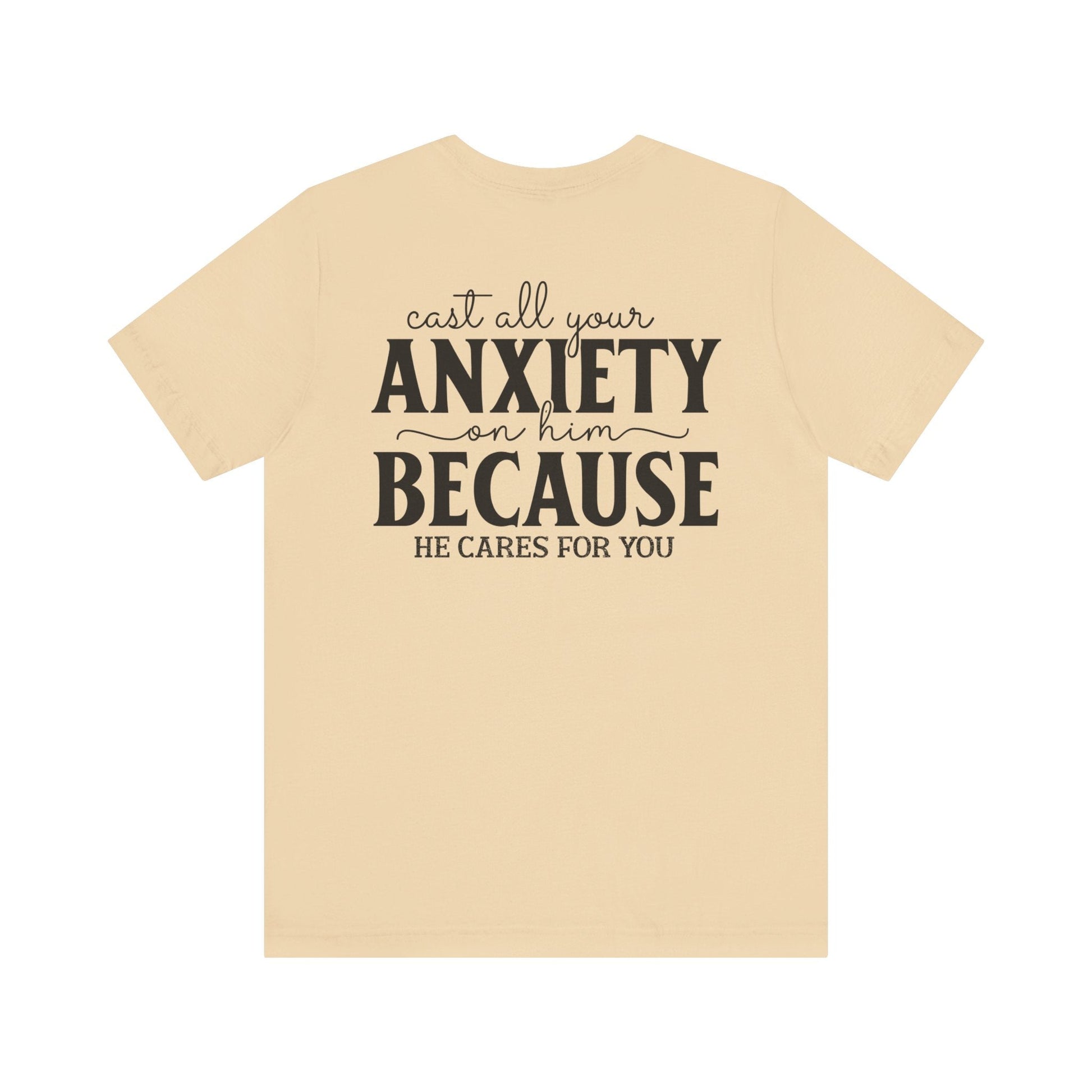 Surrendering Worries to His Love - Peter 5:7 - Unisex T-Shirt - T-Shirt - Nazareth Treasures