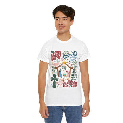True Story Nativity - Jesus Is the Reason - Christmas T - shhirt - T-Shirt - Nazareth Treasures