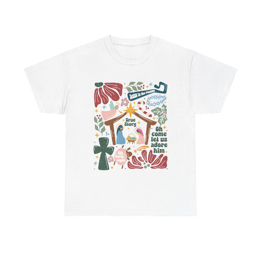 True Story Nativity - Jesus Is the Reason - Christmas T - shhirt - T-Shirt - Nazareth Treasures