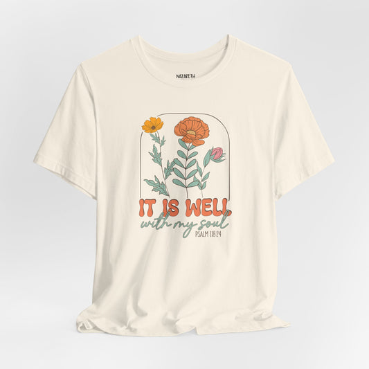 Vintage Grace Tshirt 'It is well with my soul' - T-Shirt - Nazareth Treasures