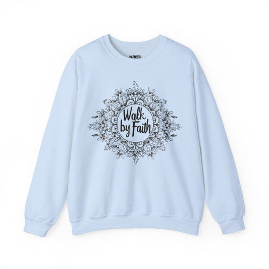 Walk By Faith Crewneck Sweatshirt - Sweatshirt - Nazareth Treasures