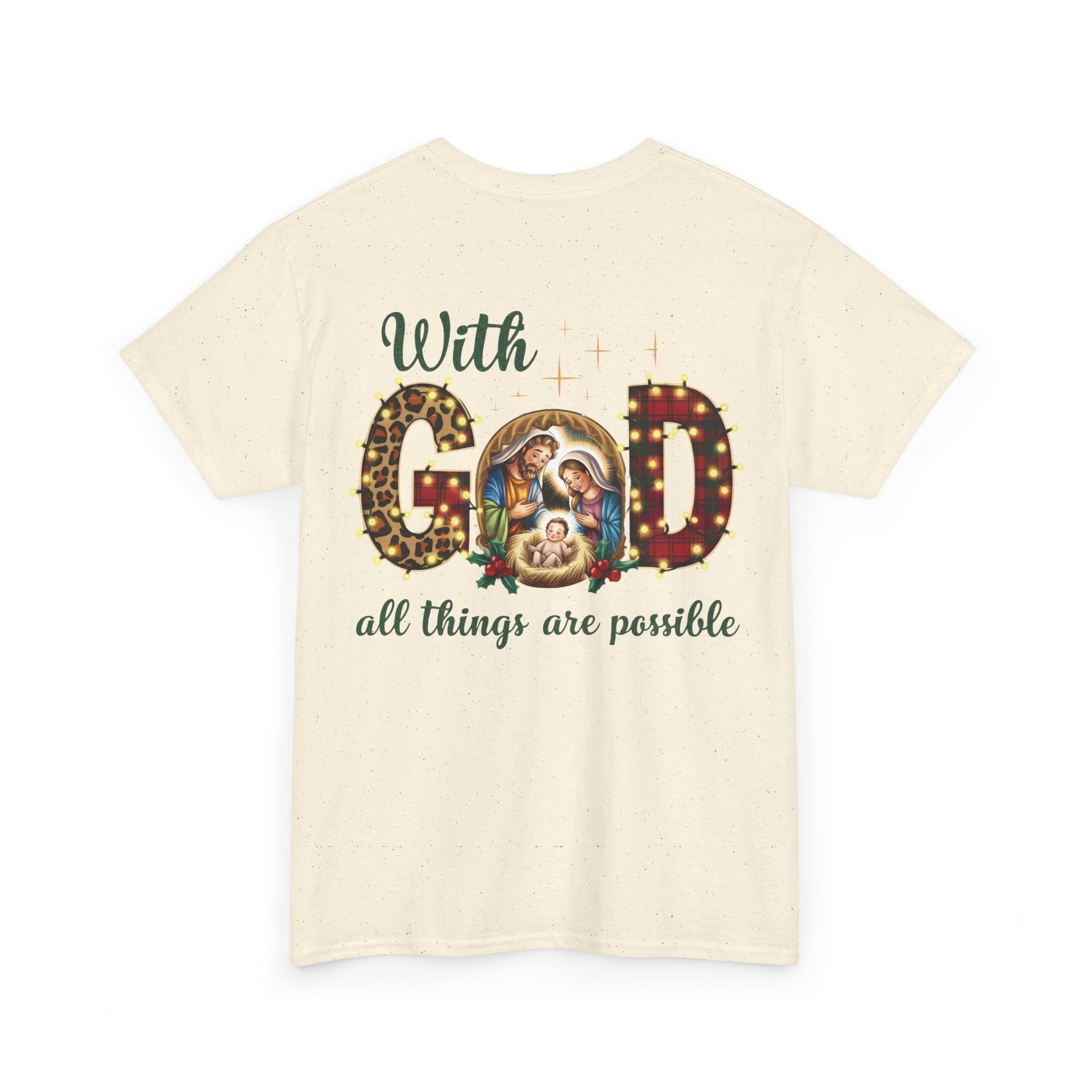 With God all things are possible T-shirt - T-Shirt - Nazareth Treasures
